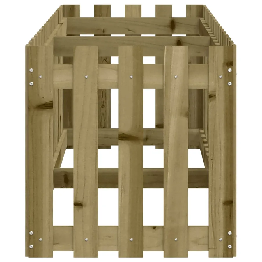 Lit surélevé de jardin design de clôture bois de pin imprégné - 6
