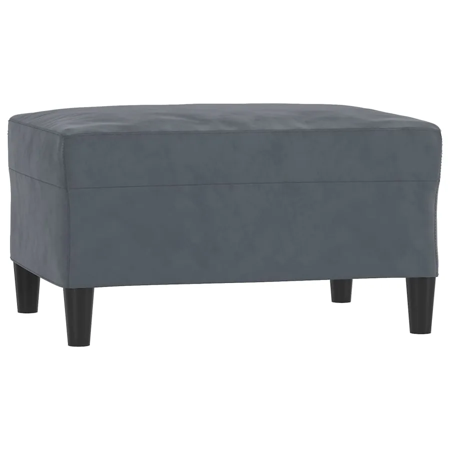 Repose-pied Gris foncé 70x55x41 cm Velours - 2
