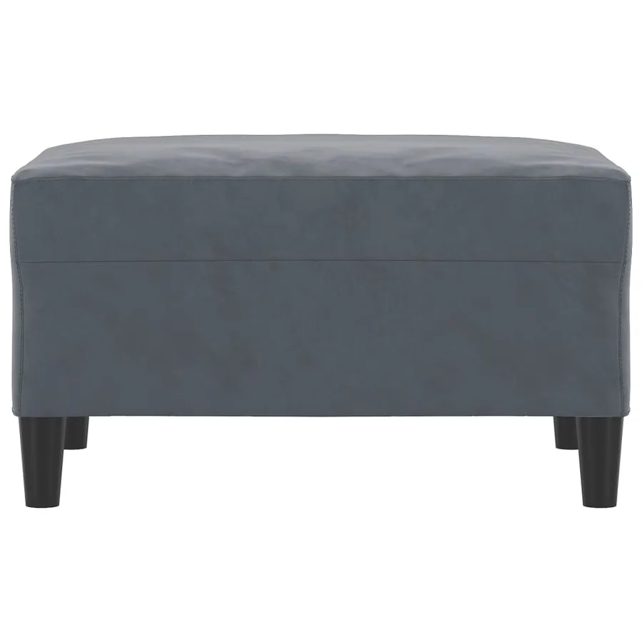 Repose-pied Gris foncé 70x55x41 cm Velours - 3