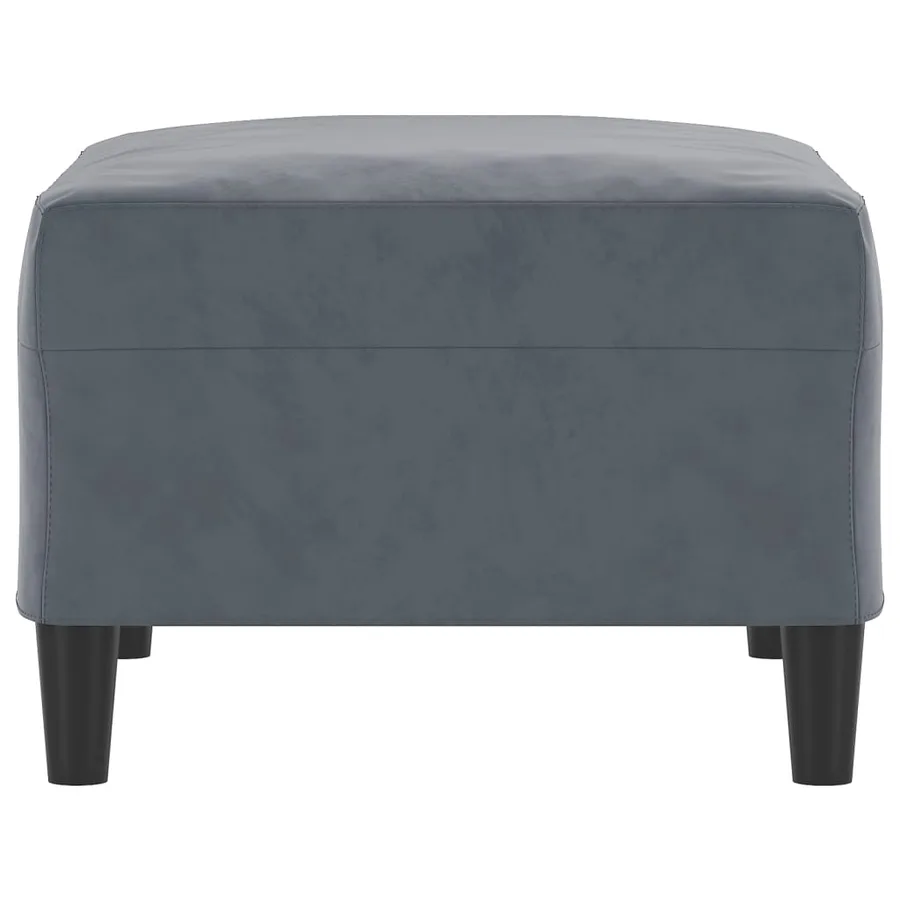 Repose-pied Gris foncé 70x55x41 cm Velours - 4