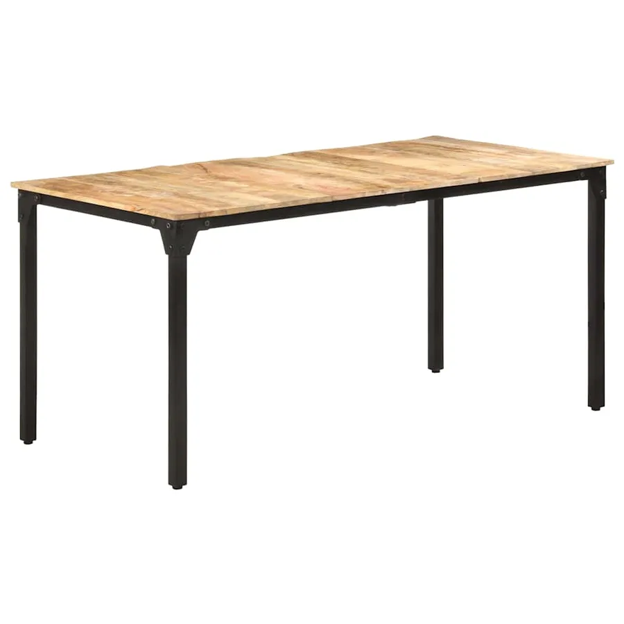 Table de salle à manger 160x80x76 cm Bois de manguier brut - 10