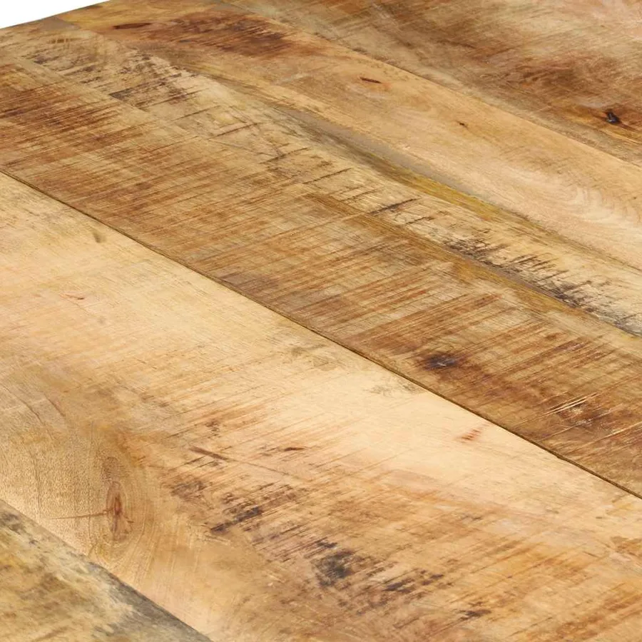 Table de salle à manger 160x80x76 cm Bois de manguier brut - 6