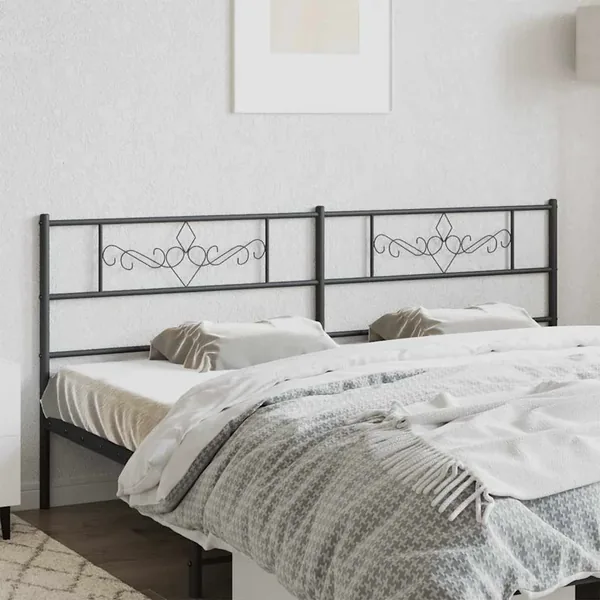 Tête de lit de remplacement métal noir 200 cm