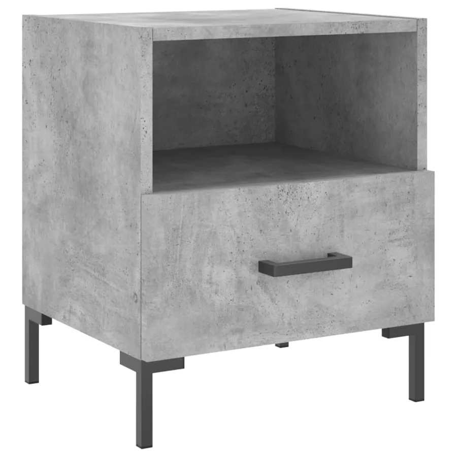 Tables de chevet 2pcs gris béton 40x35x47,5cm bois d’ingénierie - 6