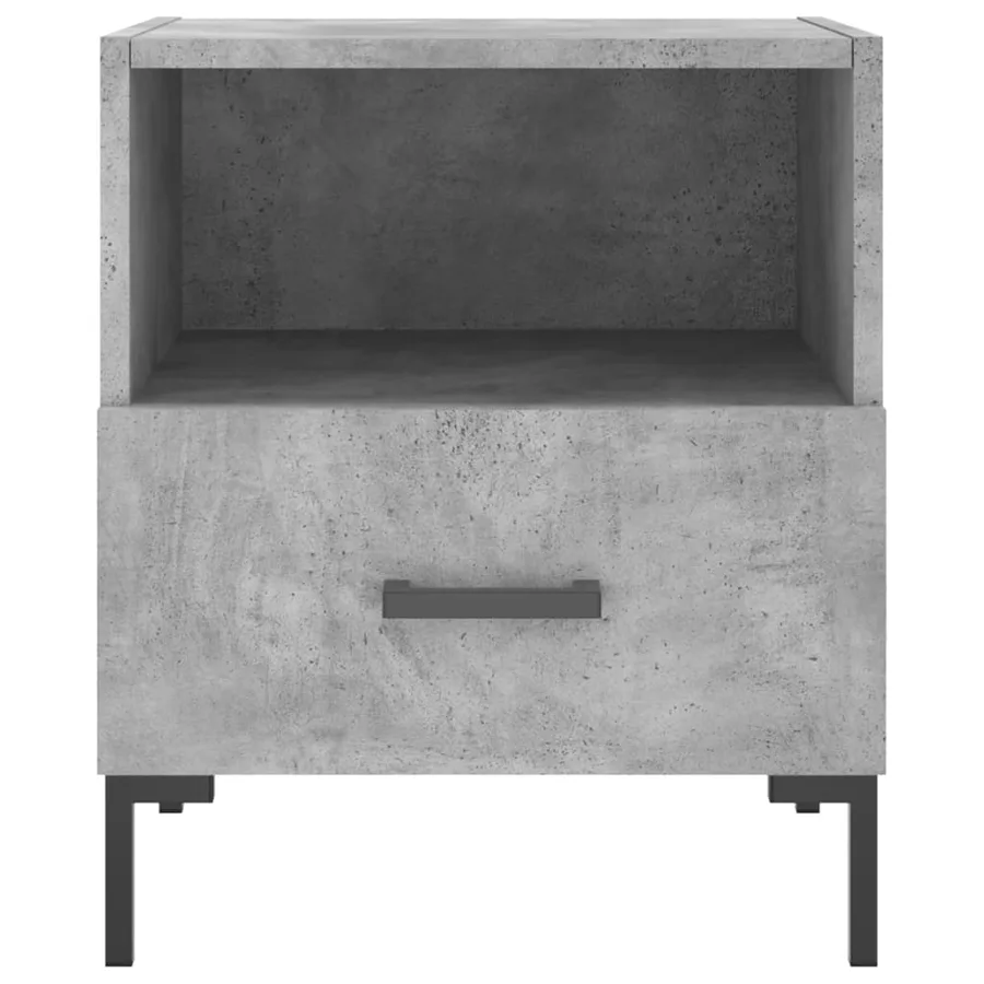 Tables de chevet 2pcs gris béton 40x35x47,5cm bois d’ingénierie - 7