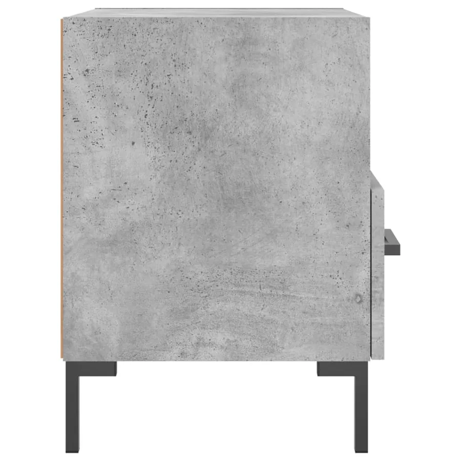 Tables de chevet 2pcs gris béton 40x35x47,5cm bois d’ingénierie - 8