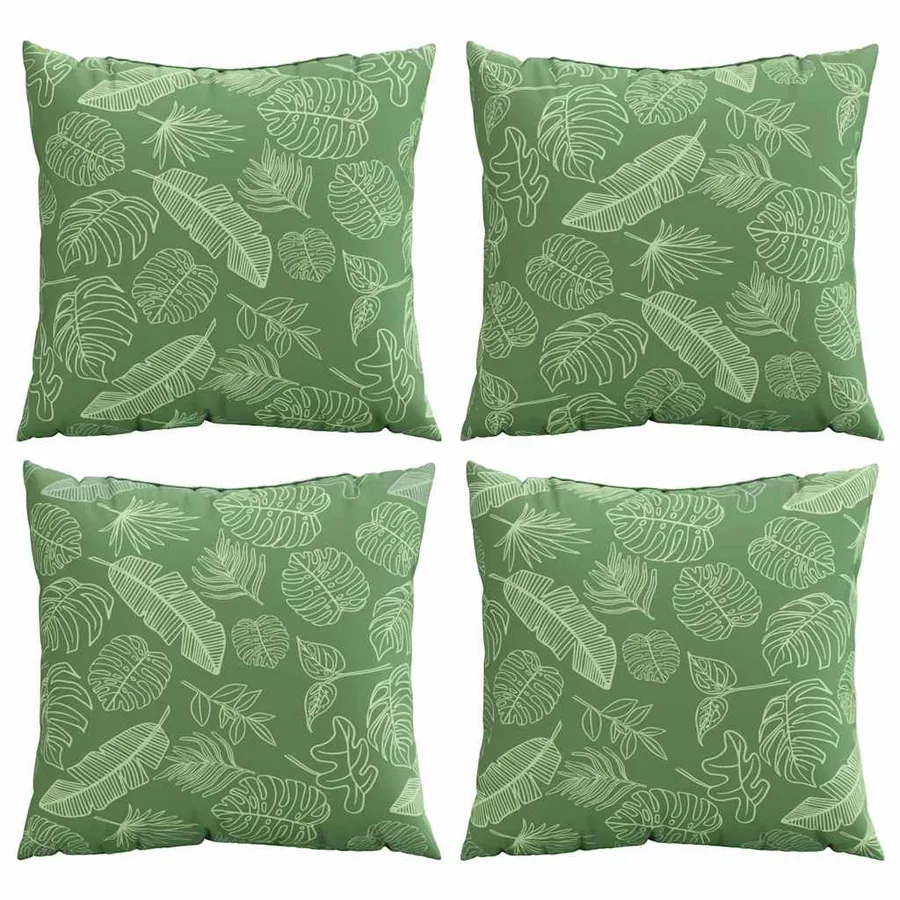 Coussins Éparpillés Feuille 4 pcs Motif feuille 50 x 50 cm - 2