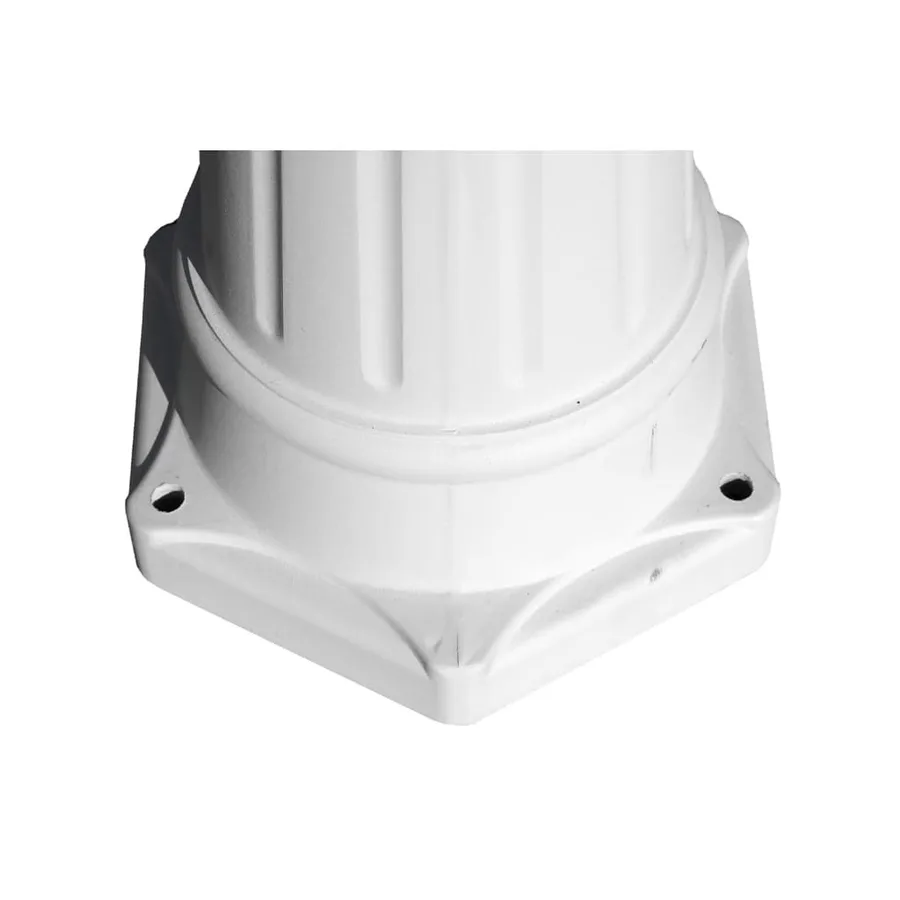 Lampadaire de jardin 3 bras 215 cm Blanc Aluminium - 5