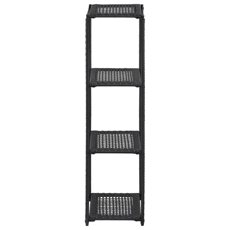Étagère de rangement Noir 30x30x120 cm Résine tressée - 2