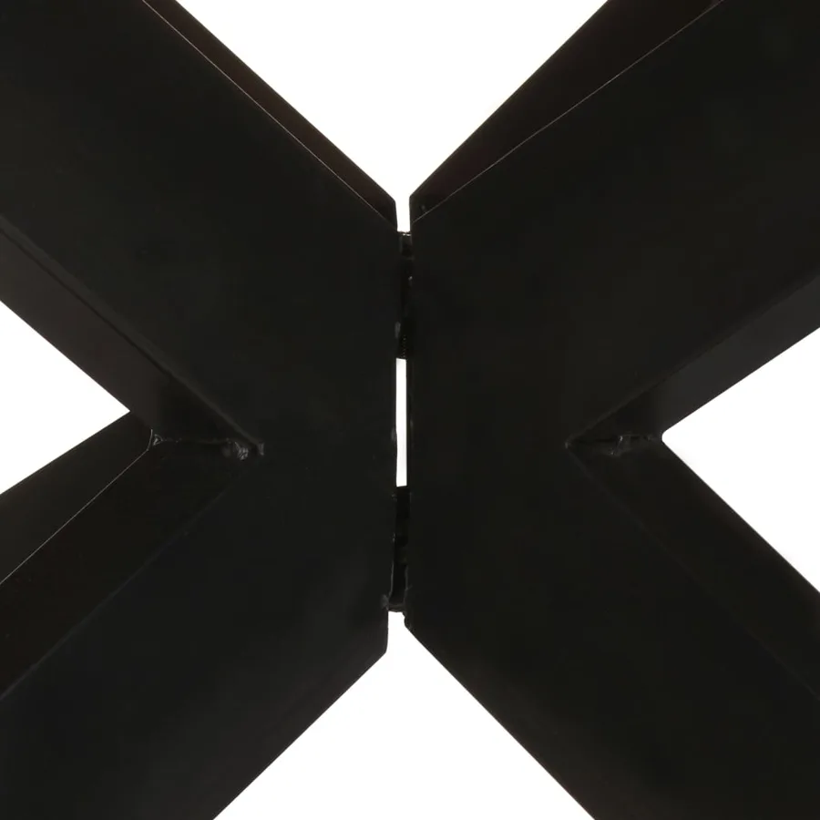 Table à manger ronde 175x75 cm Bois de récupération massif - 11