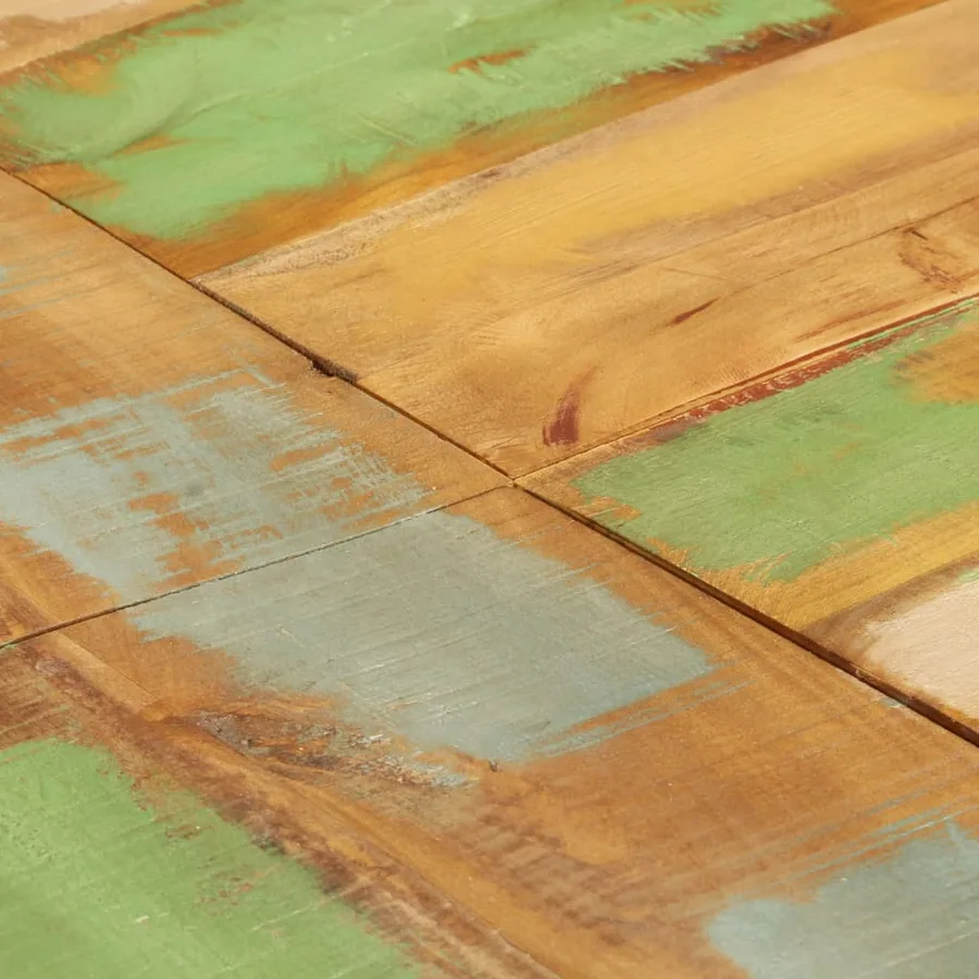 Table à manger ronde 175x75 cm Bois de récupération massif - 8