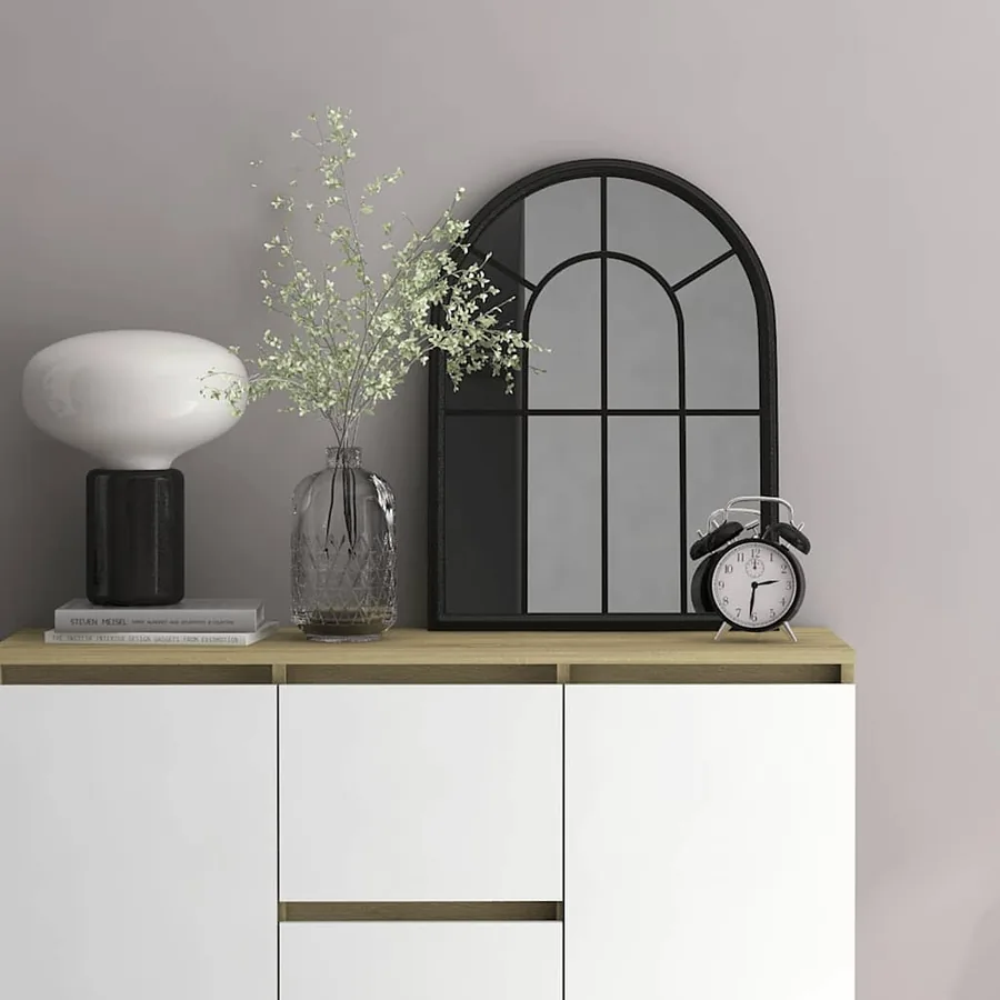 Miroir Noir 60x45 cm Fer pour utilisation à l'intérieur