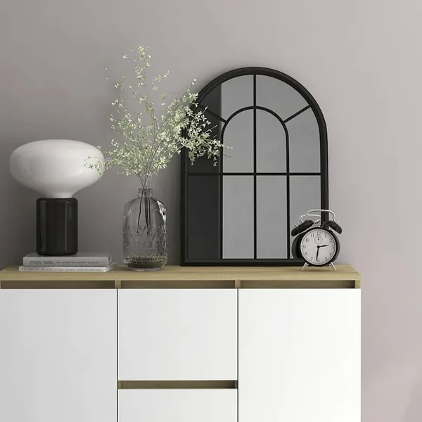 Miroir Noir 60x45 cm Fer pour utilisation à l'intérieur