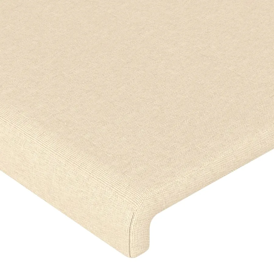 Tête de lit à LED Crème 83x16x118/128 cm Tissu - 5