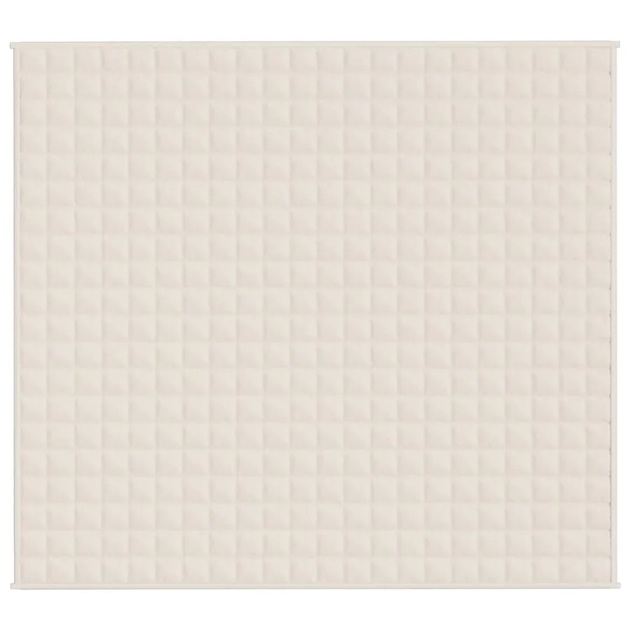Couverture lestée Crème clair 200x230 cm 9 kg Tissu - 3