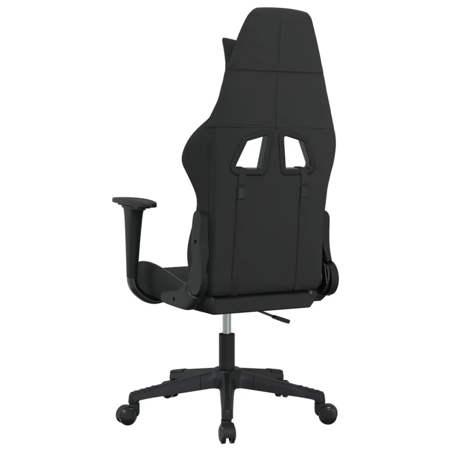 Chaise de jeu Noir et gris clair Tissu - 5