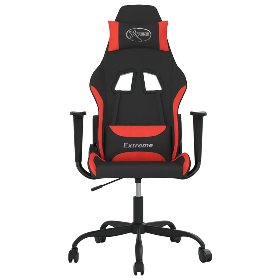 Chaise de jeu Noir et rouge Tissu - 3