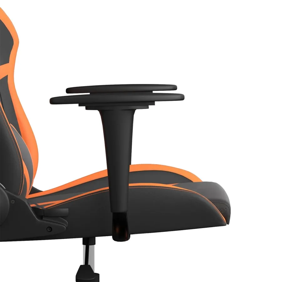 Chaise de jeu Noir et orange Similicuir - 10