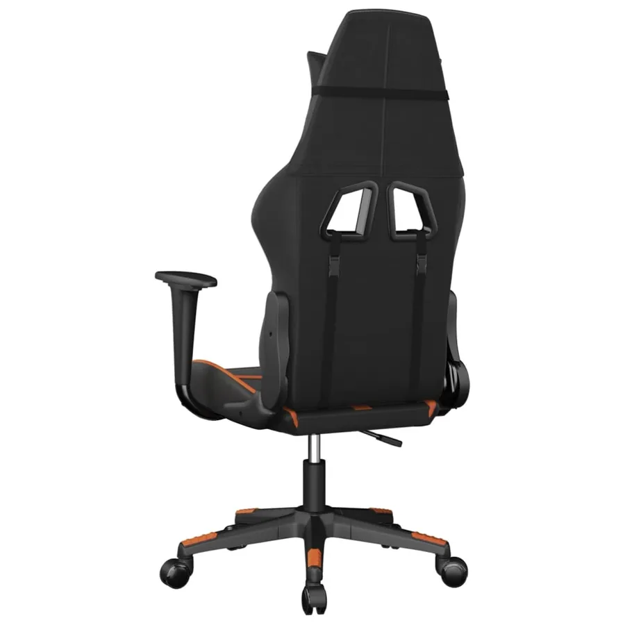 Chaise de jeu Noir et orange Similicuir - 5