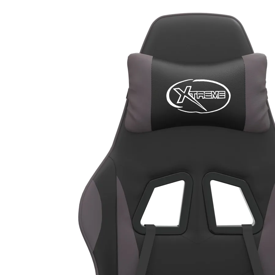 Chaise de jeu Noir et gris Similicuir - 11