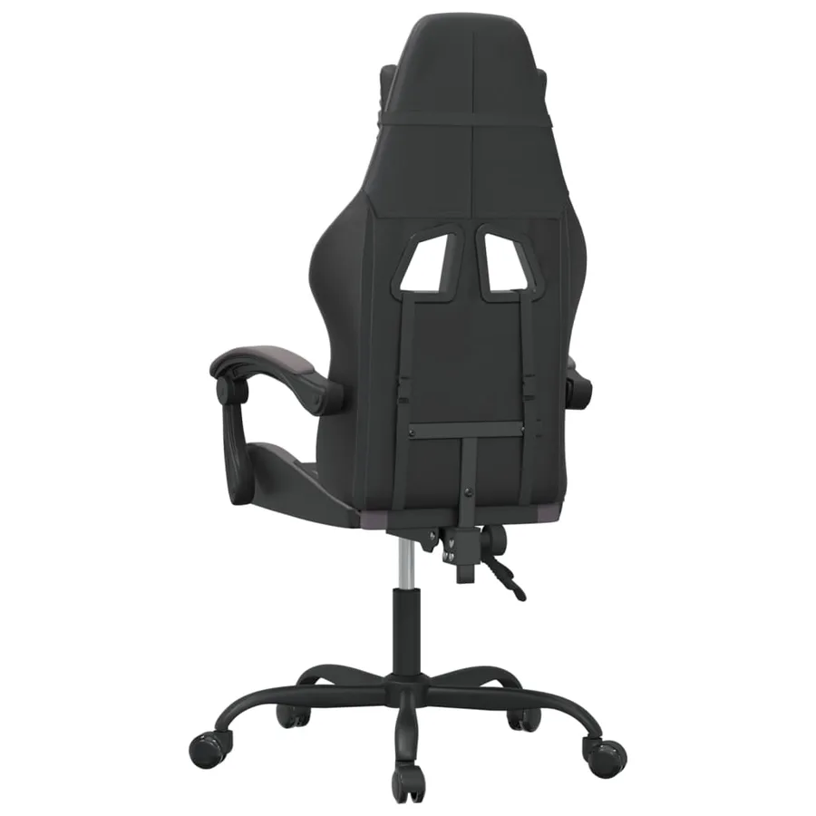 Chaise de jeu Noir et gris Similicuir - 5