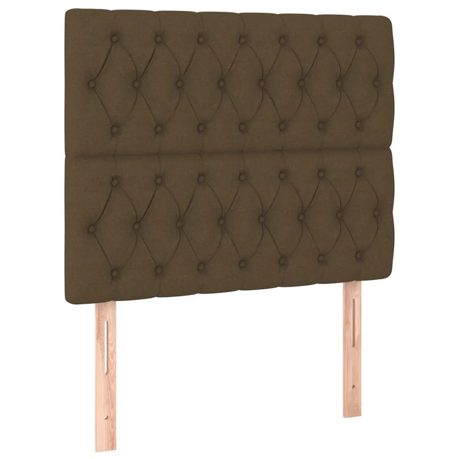 Tête de lit à LED Marron foncé 90x7x118/128 cm Tissu - 4