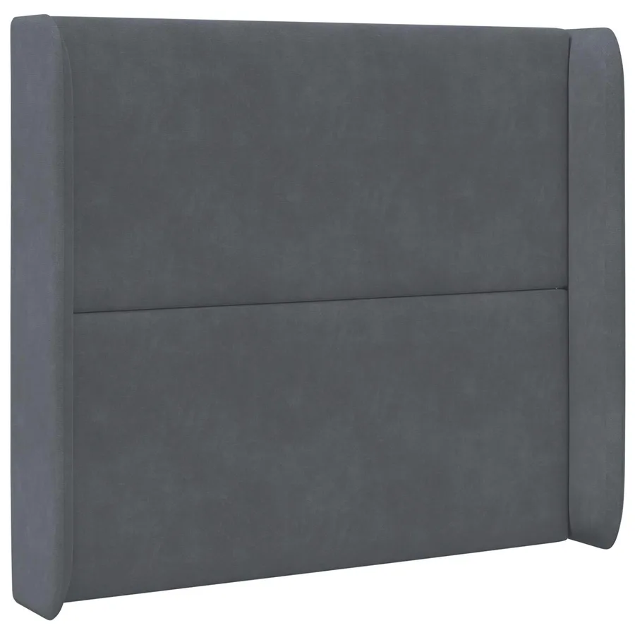Oreille de tête de lit Gris 80 x 16 x 4 cm Velours - 3