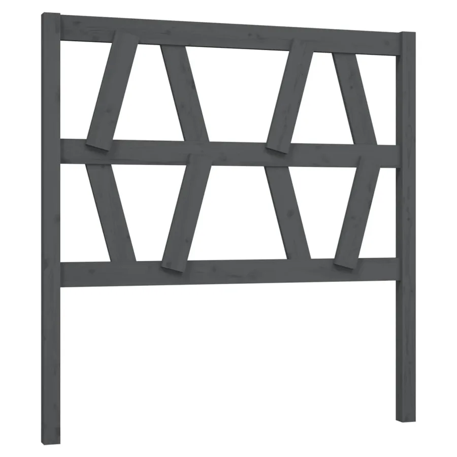 Tête de lit Gris 106x4x100 cm Bois massif de pin - 2