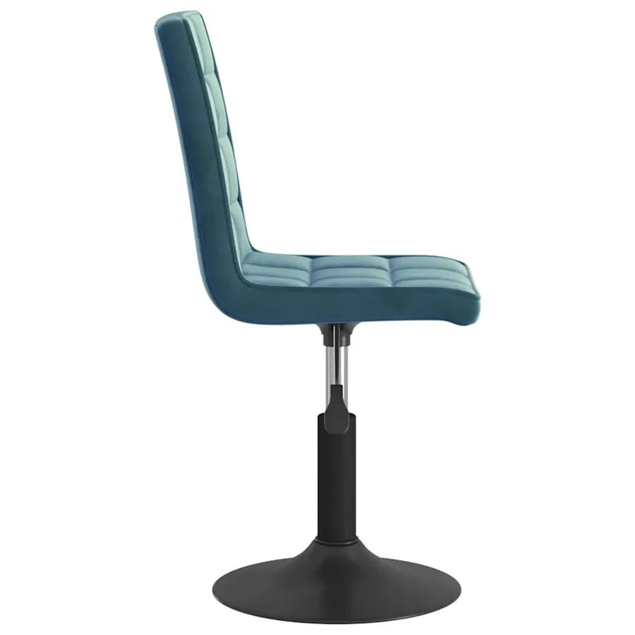 Chaises pivotantes à manger lot de 2 bleu velours - 5