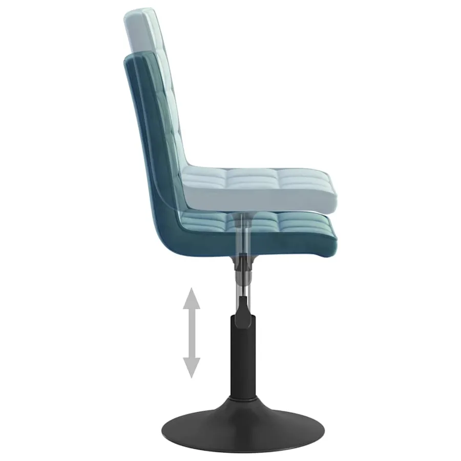 Chaises pivotantes à manger lot de 2 bleu velours - 7