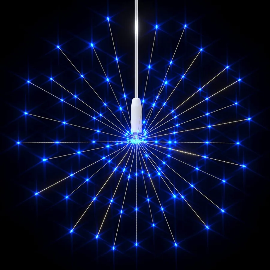 Feu d'artifice de Noël d'extérieur bleu clair 20 cm 140 LED - 3