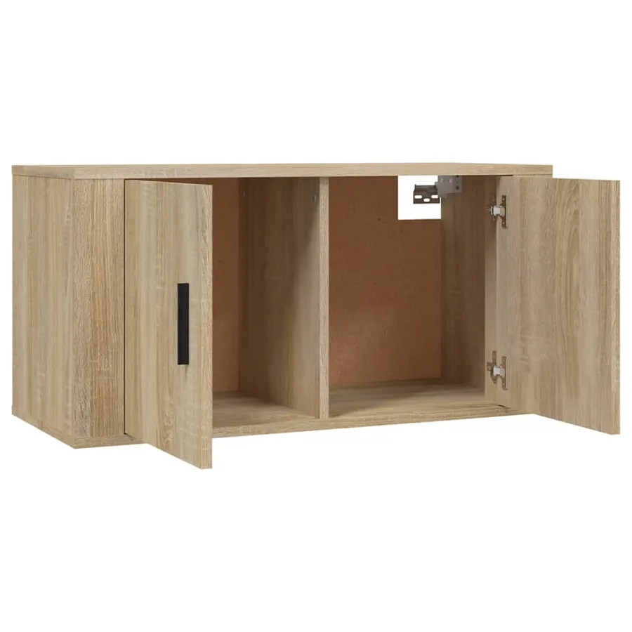 Meubles TV muraux 2 pcs chêne sonoma 80x34,5x40 cm - 5