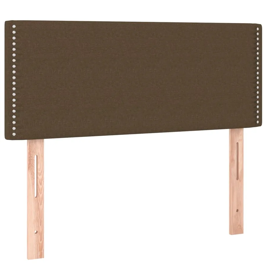 Tête de lit à LED Marron Foncé 100x5x78/88 cm Tissu - 4