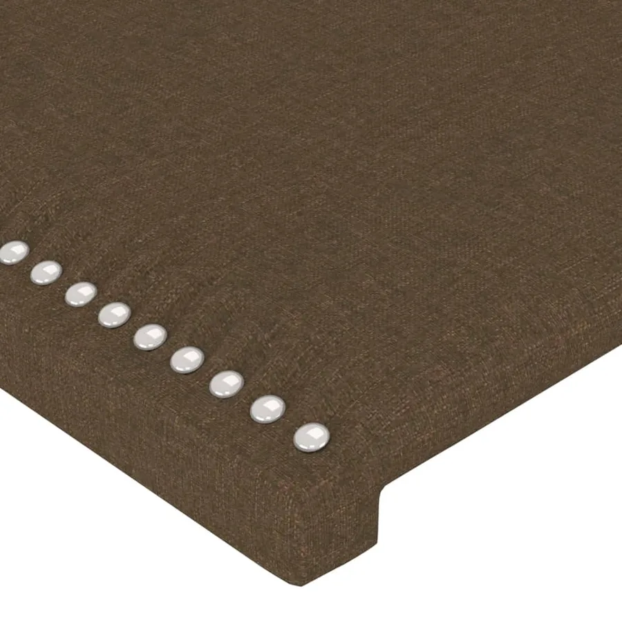 Tête de lit à LED Marron Foncé 100x5x78/88 cm Tissu - 5