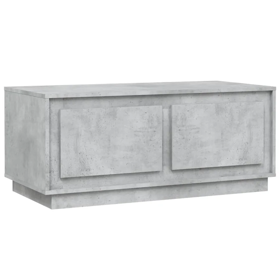 Table basse gris béton 102x50x44 cm bois d'ingénierie - 2