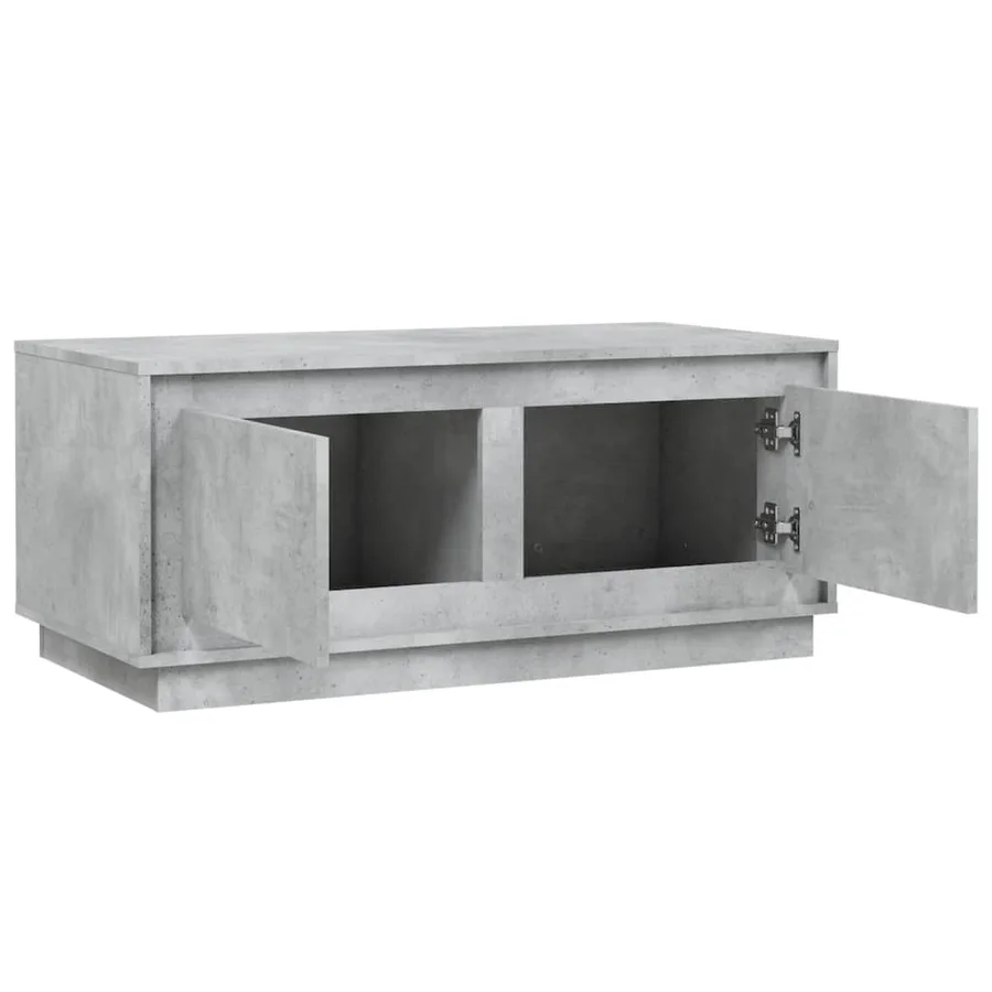 Table basse gris béton 102x50x44 cm bois d'ingénierie - 7