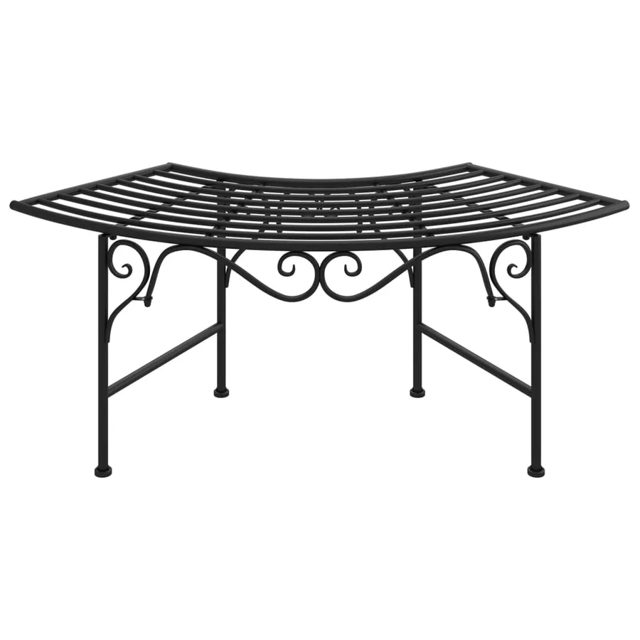 Banc tour d'arbre 113 cm Noir Acier - 2