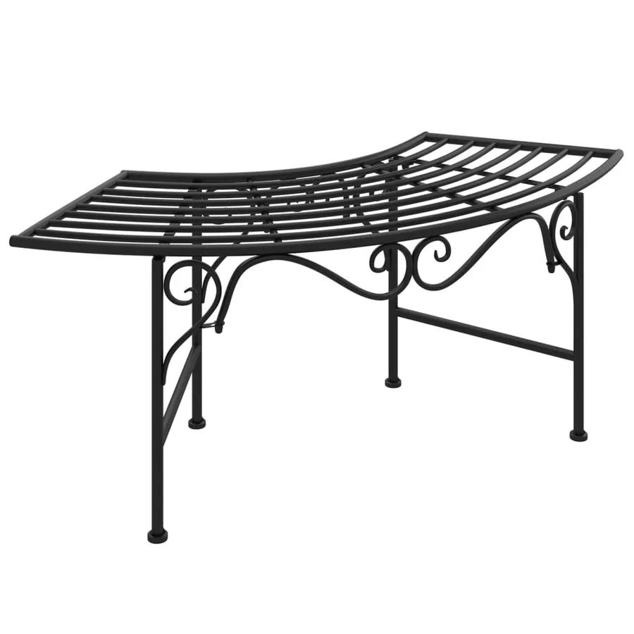 Banc tour d'arbre 113 cm Noir Acier - 3