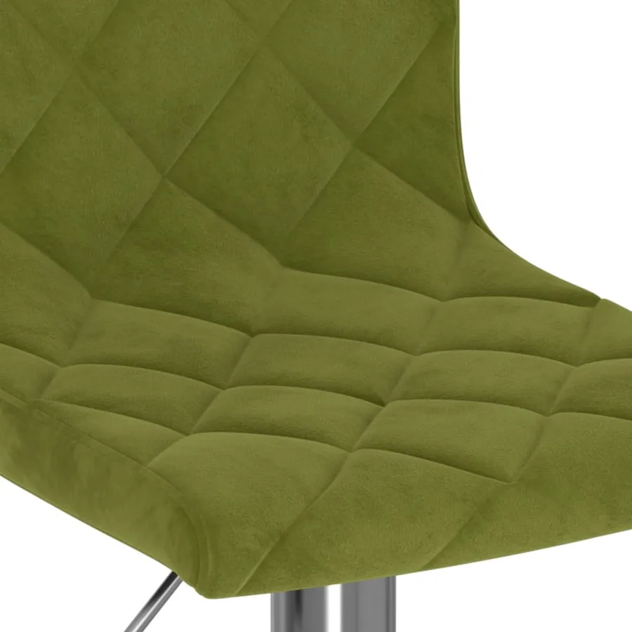 Tabourets de bar lot de 2 vert clair velours - 8
