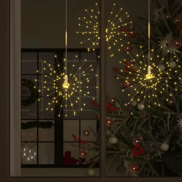 Feu d'artifice de Noël d'extérieur Blanc chaud 20 cm 140 LED