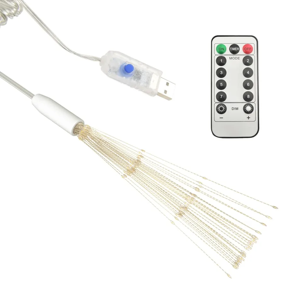 Feu d'artifice de Noël d'extérieur Blanc chaud 20 cm 140 LED - 7