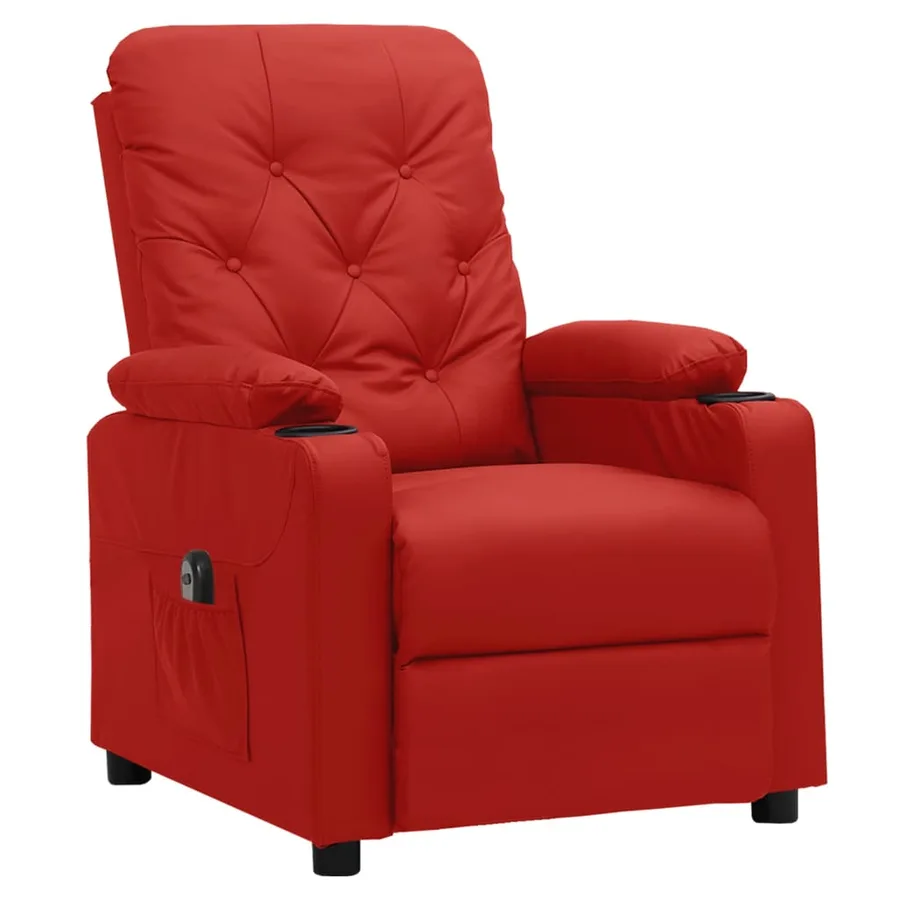 Fauteuil inclinable électrique Rouge bordeaux Similicuir - 2