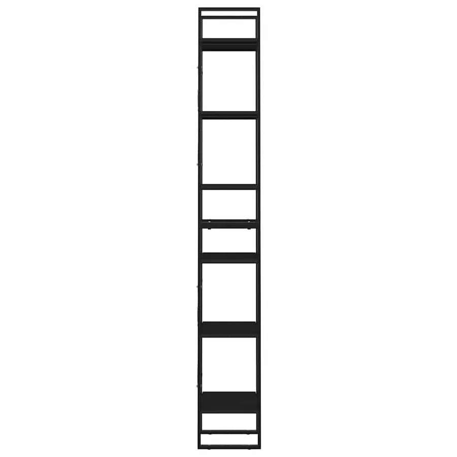 Bibliothèque à 6 niveaux noir 40x30x210 cm bois ingénierie - 6