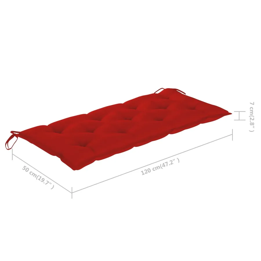 Banc de jardin avec coussin 120 cm Bambou - 11