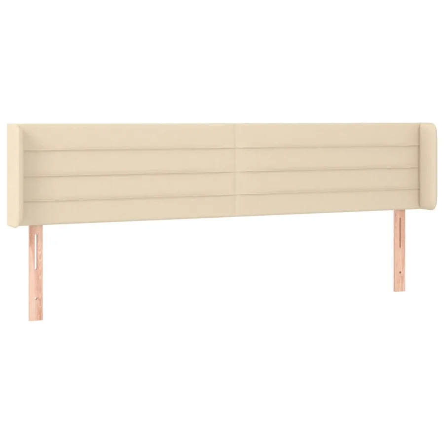 Tête de lit avec oreilles Crème 203x16x78/88 cm Tissu - 2