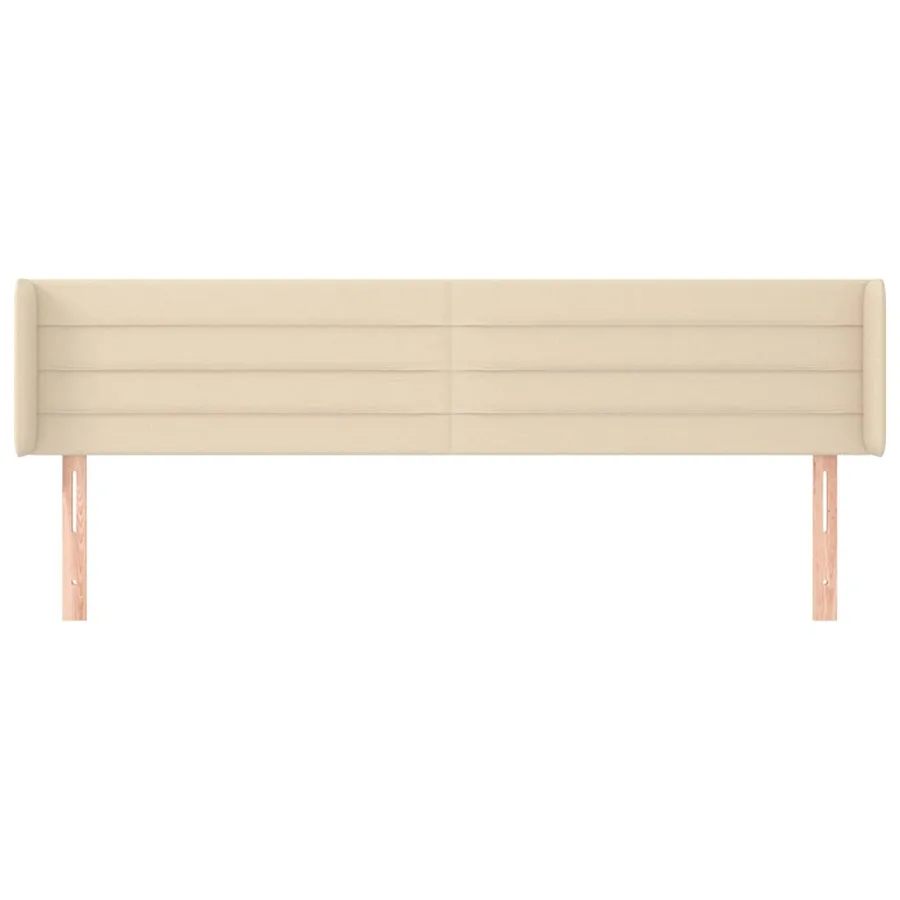 Tête de lit avec oreilles Crème 203x16x78/88 cm Tissu - 3