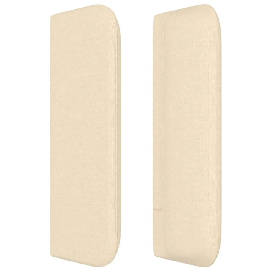Tête de lit avec oreilles Crème 203x16x78/88 cm Tissu - 4