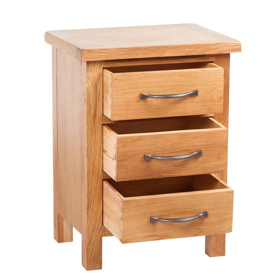 Tables de chevet 2 pcs 40x30x54 cm Bois de chêne massif - 3