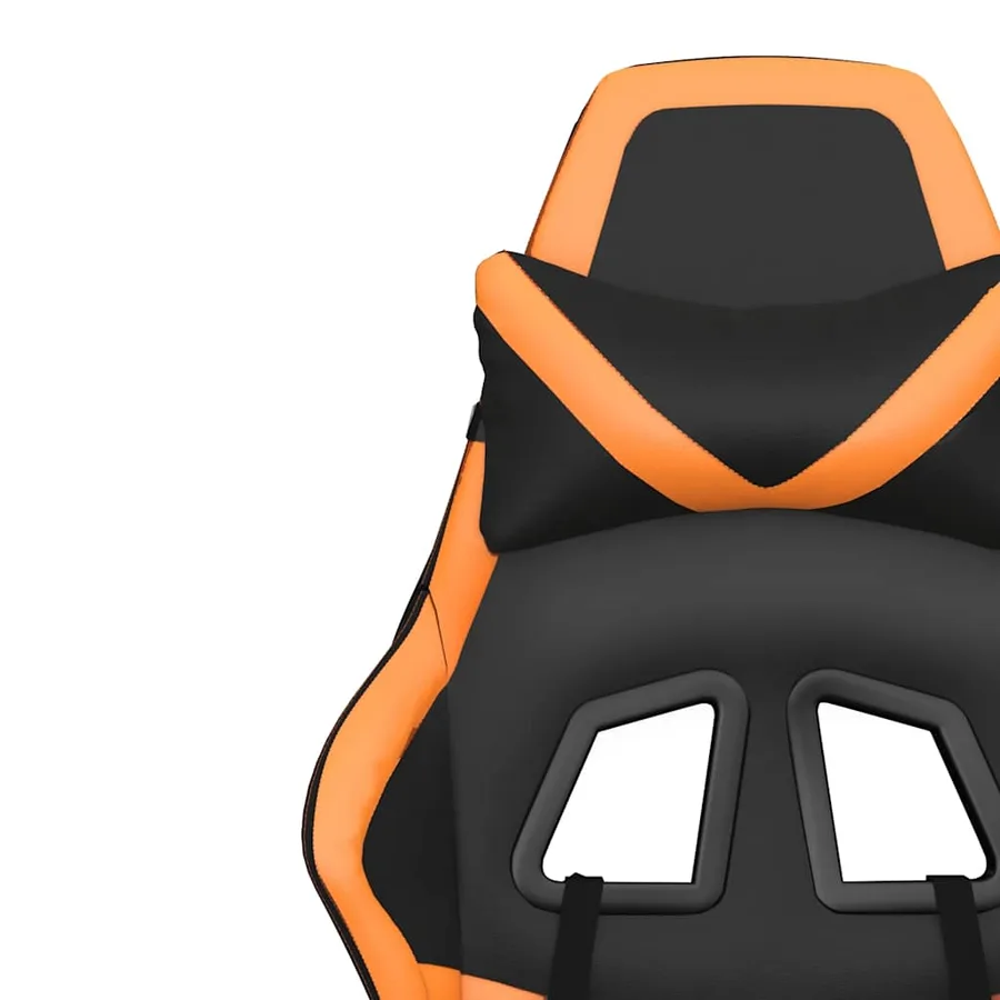 Chaise de jeu de massage Noir et orange Similicuir - 11