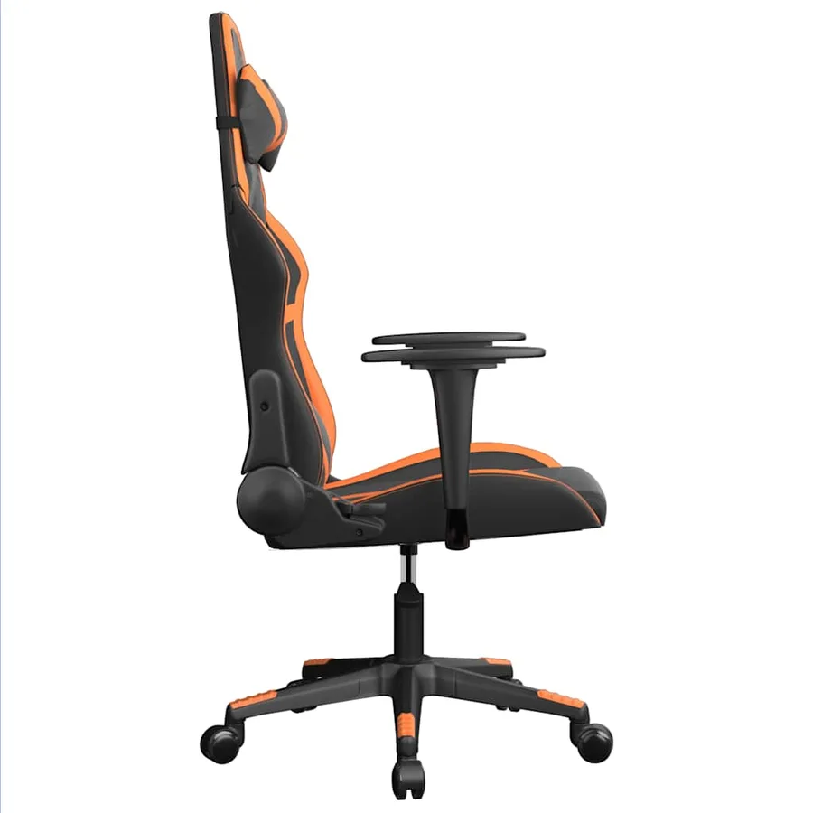 Chaise de jeu de massage Noir et orange Similicuir - 4